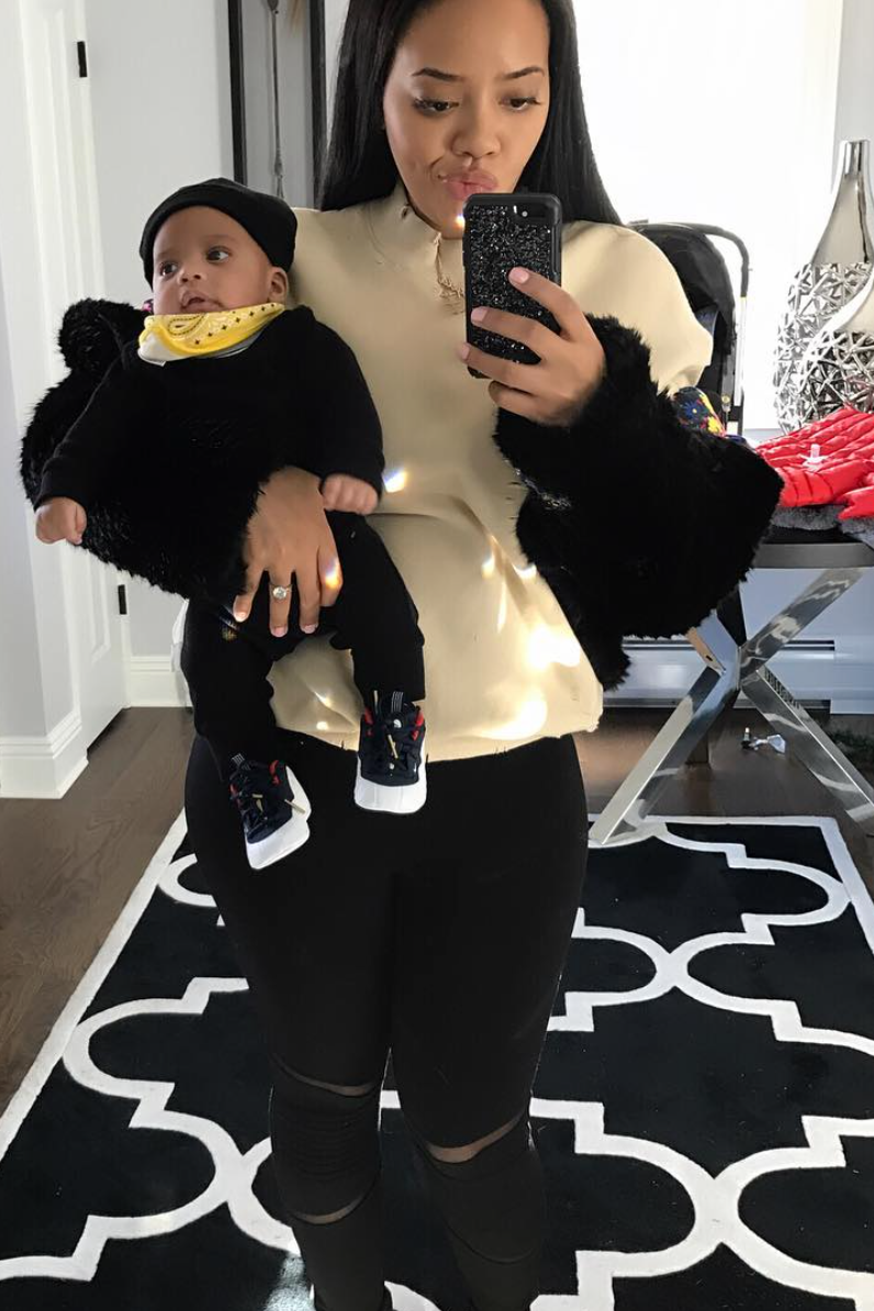 Twinsies! Angela Simmons And Baby Sutton Are Identical In Matching Batman Tees
